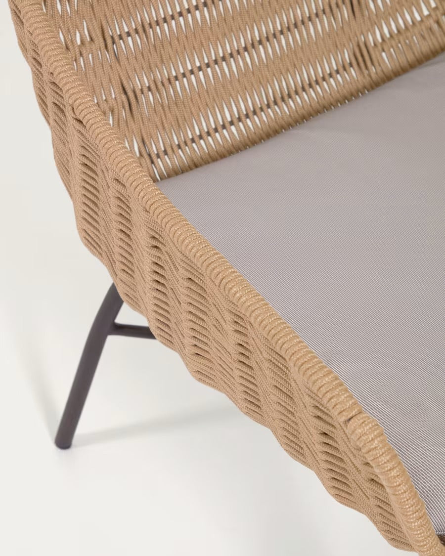 Abeli Cord Armchair in Beige