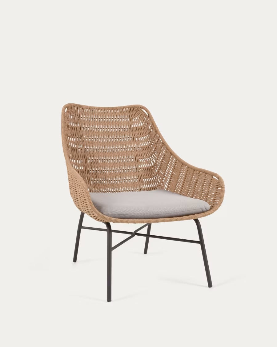 Abeli Cord Armchair in Beige