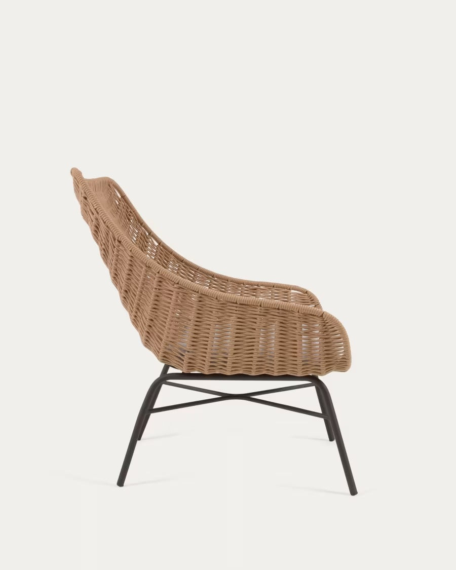 Abeli Cord Armchair in Beige