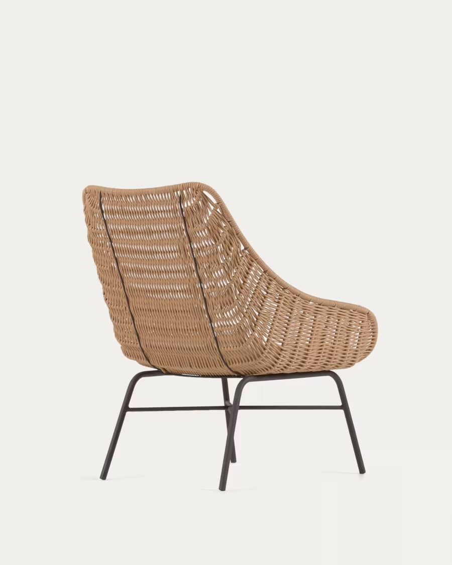 Abeli Cord Armchair in Beige