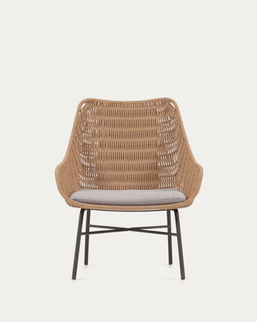 Abeli Cord Armchair in Beige