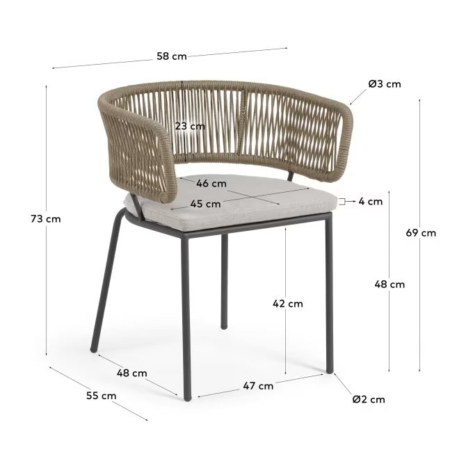 Nadin Chair in Beige Cord