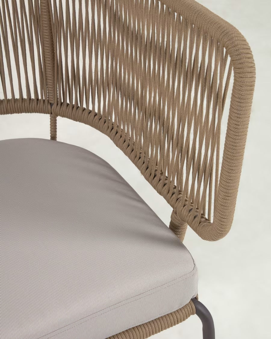Nadin 2 Seater Sofa in beige cord with galvanised steel legs