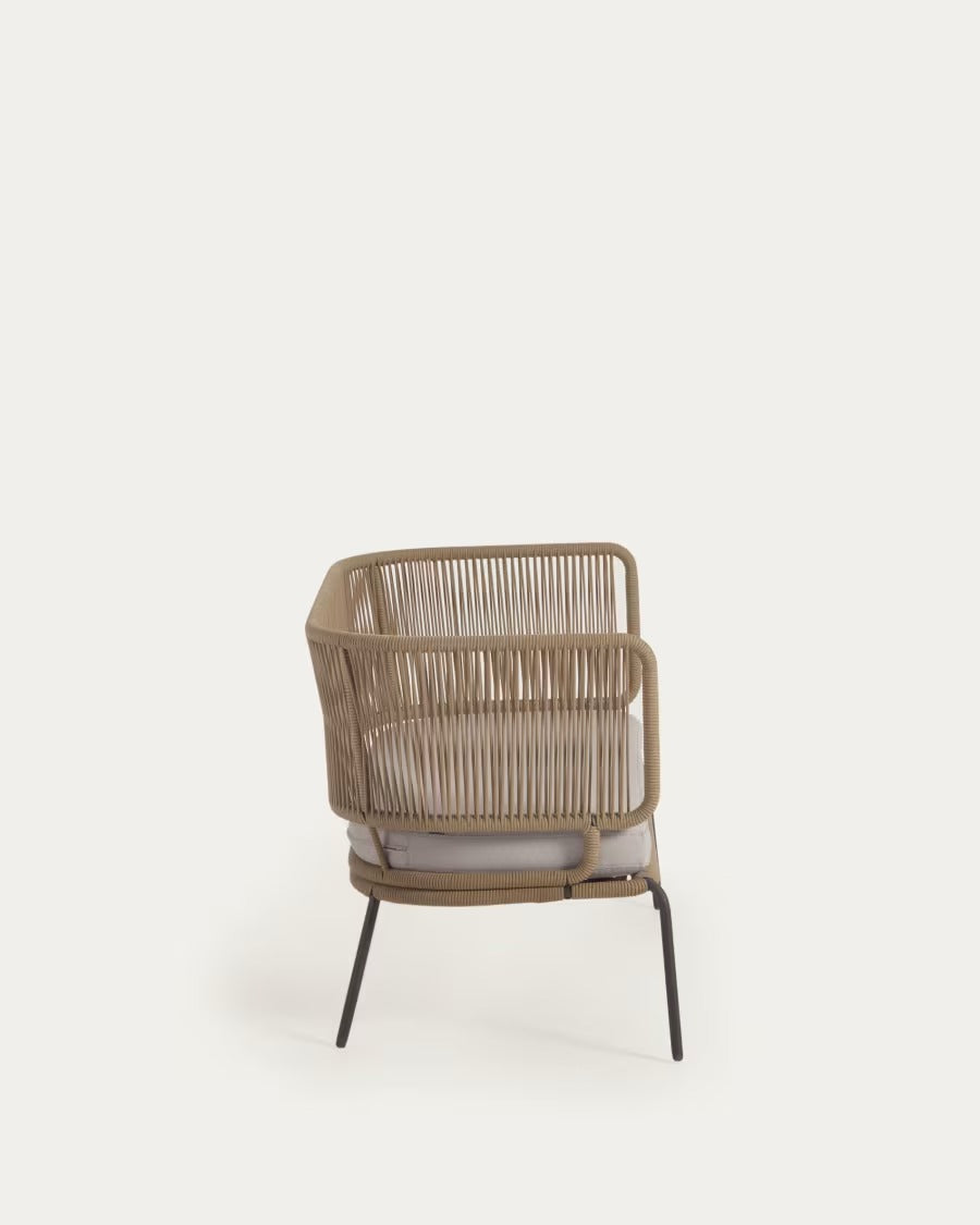Nadin 2 Seater Sofa in beige cord with galvanised steel legs