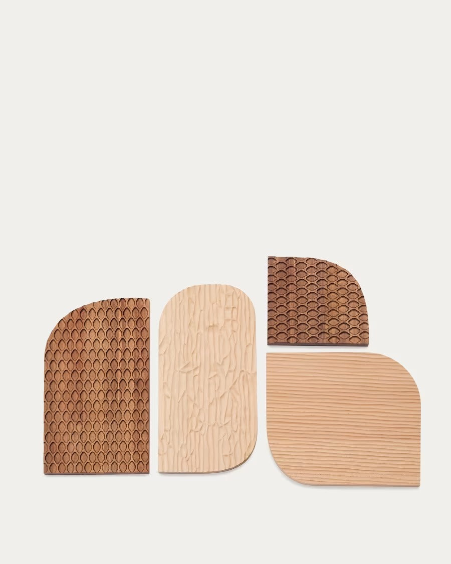 Trivax 4-Piece Wall Panel made of acacia wood FSC 100%