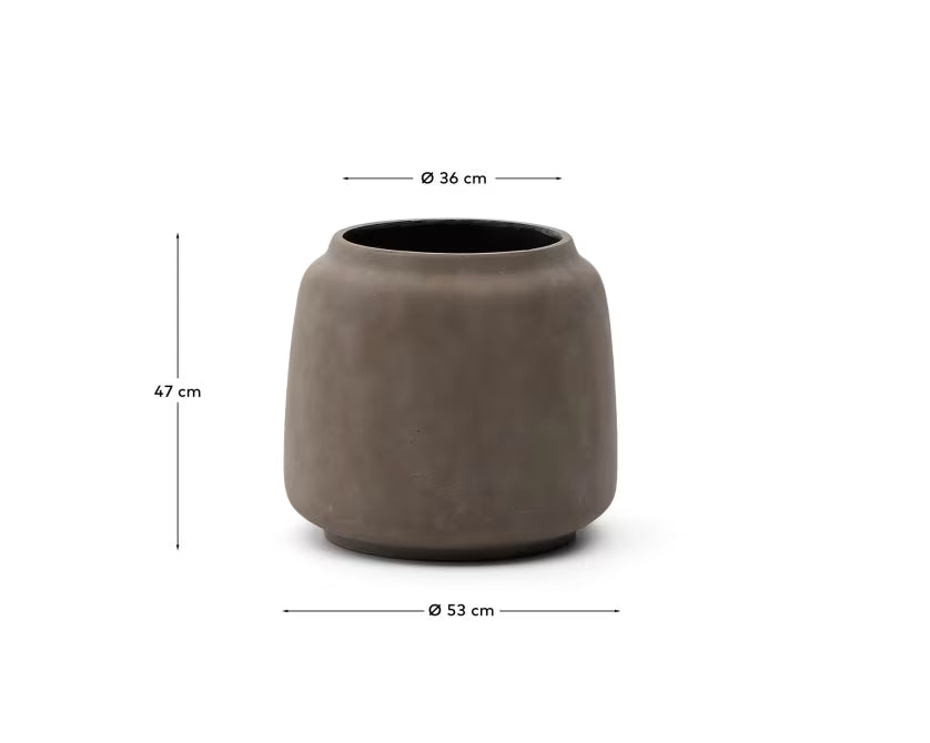 Lira terracotta-effect planter Ø53cm