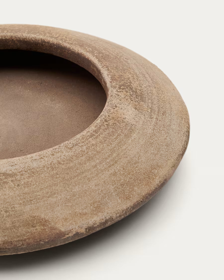 Rivor terracotta planter with natural finish Ø36cm