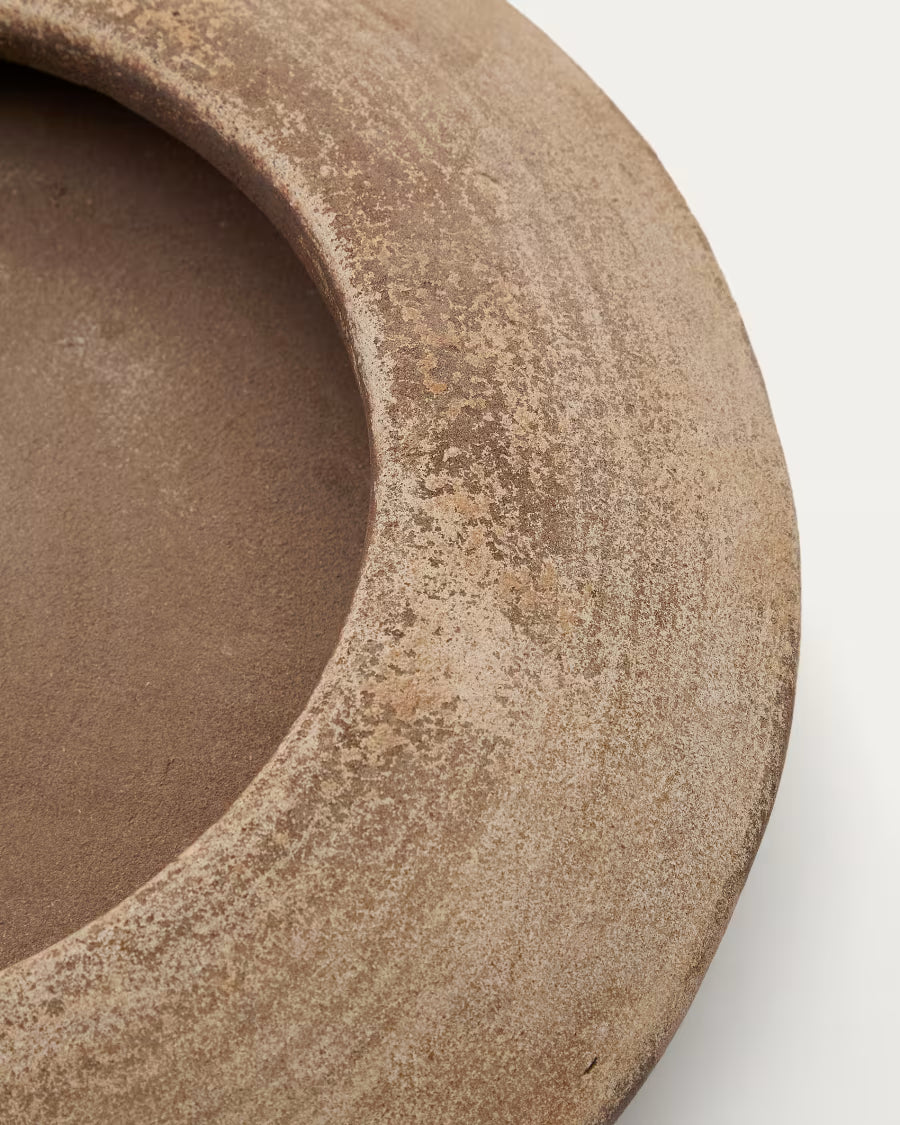 Rivor terracotta planter with natural finish Ø36cm
