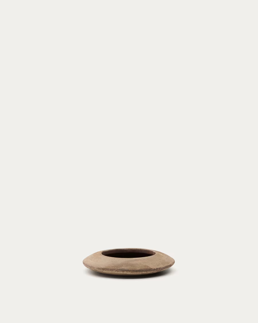 Rivor terracotta planter with natural finish Ø36cm