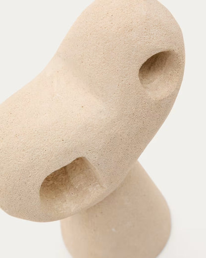 Arif Set of Stone Sculptures in a beige and black finish, 12cm/15cm