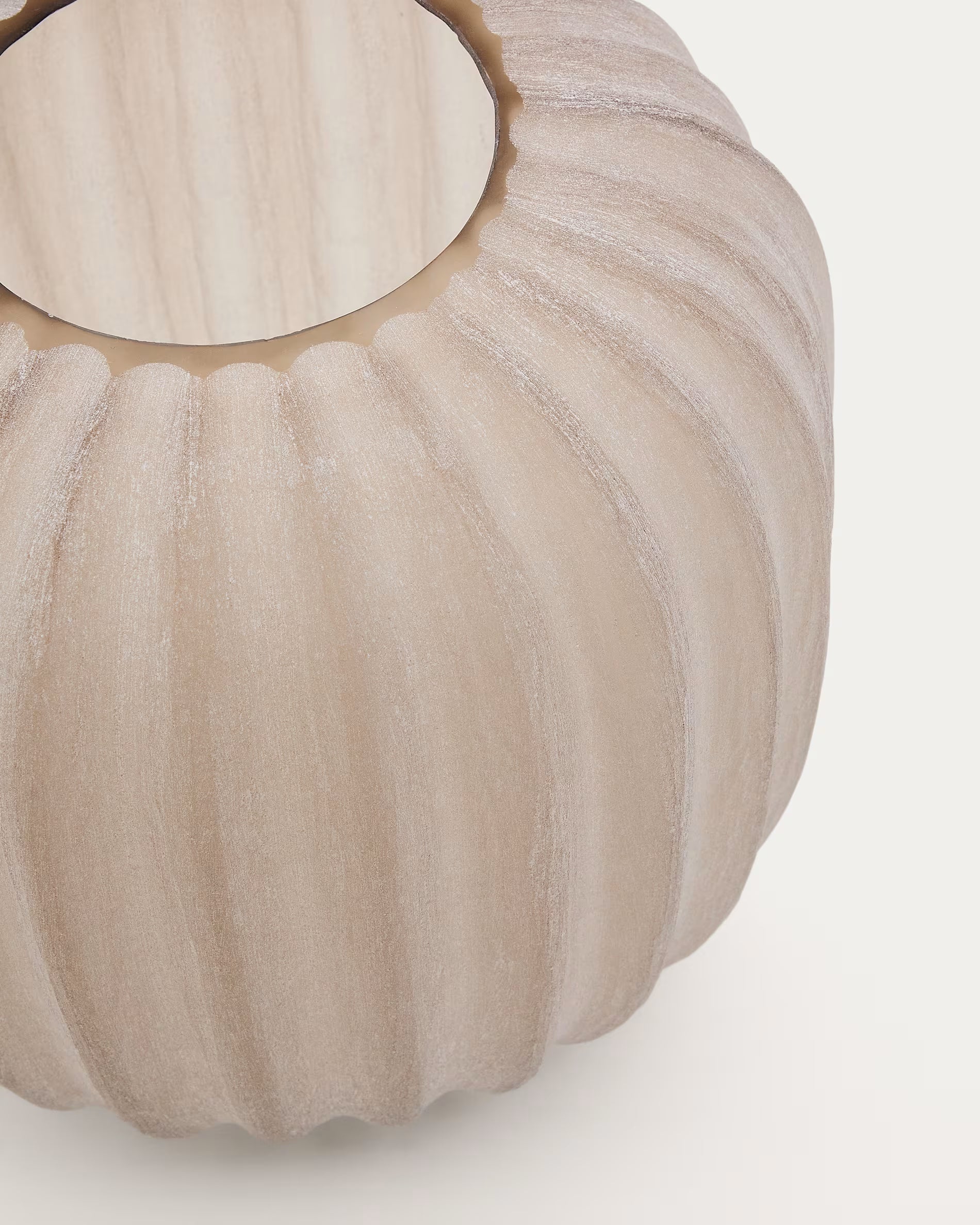 Lumia beige glass vase