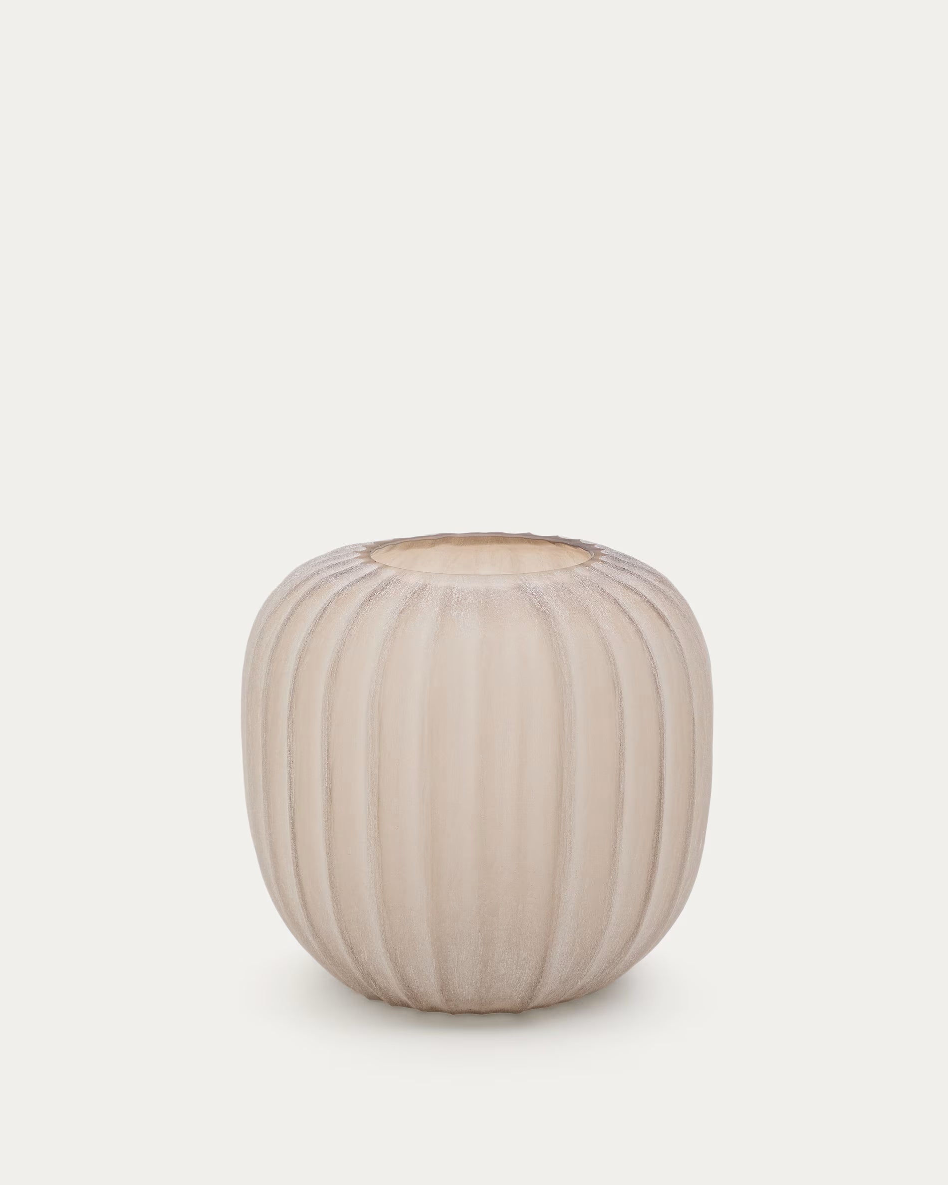 Lumia beige glass vase