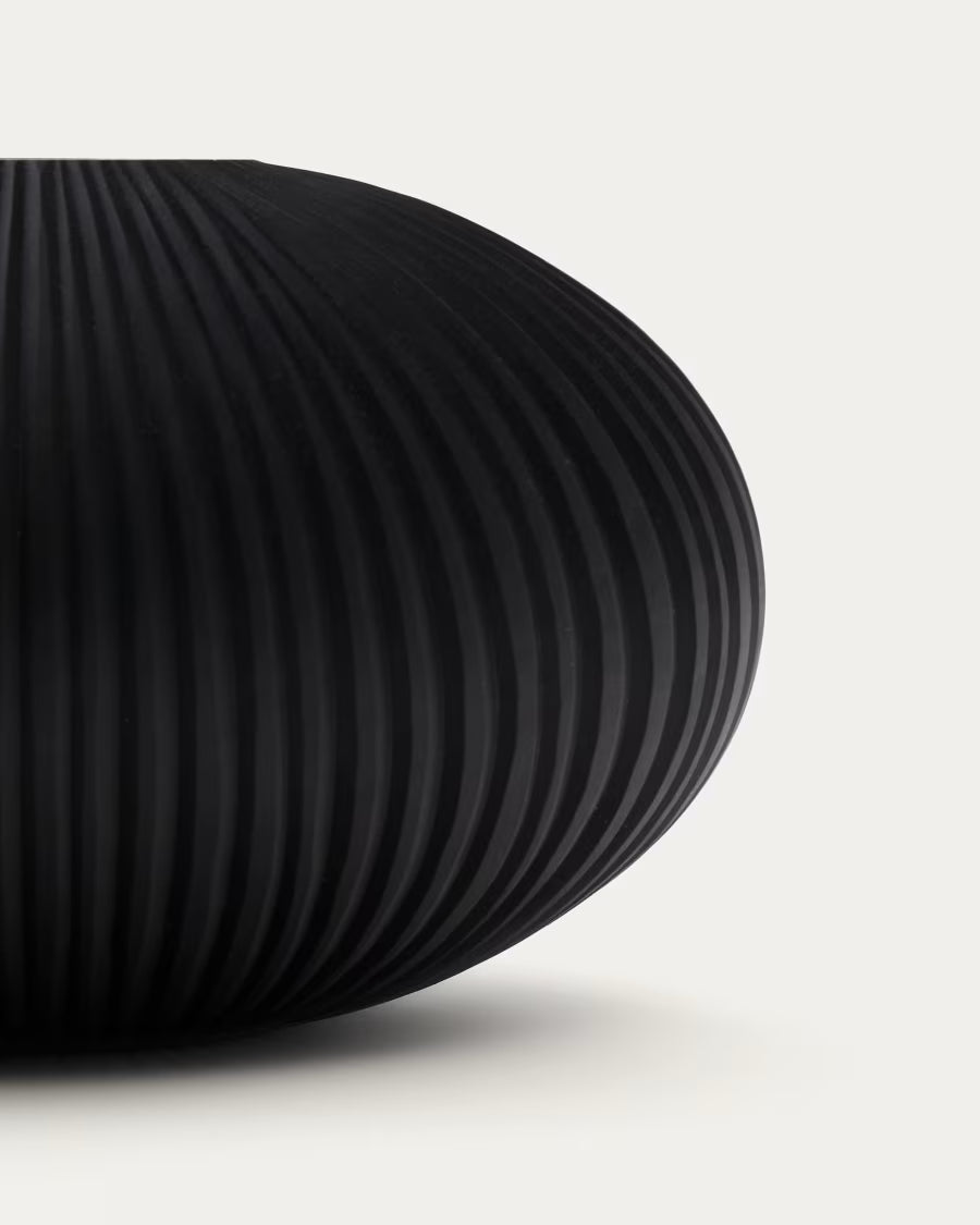 Nivra dark grey glass vase 19cm