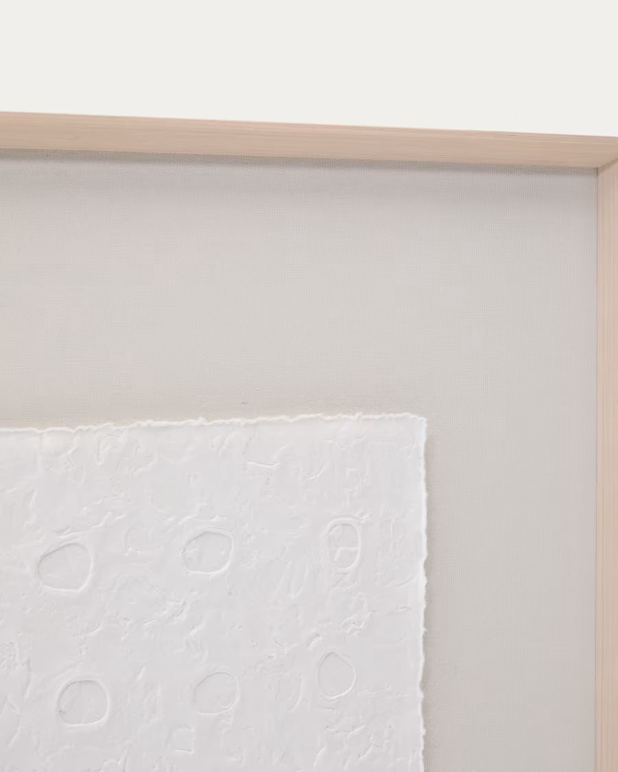 Olvin abstract picture on white recycled paper 104 x 124cm