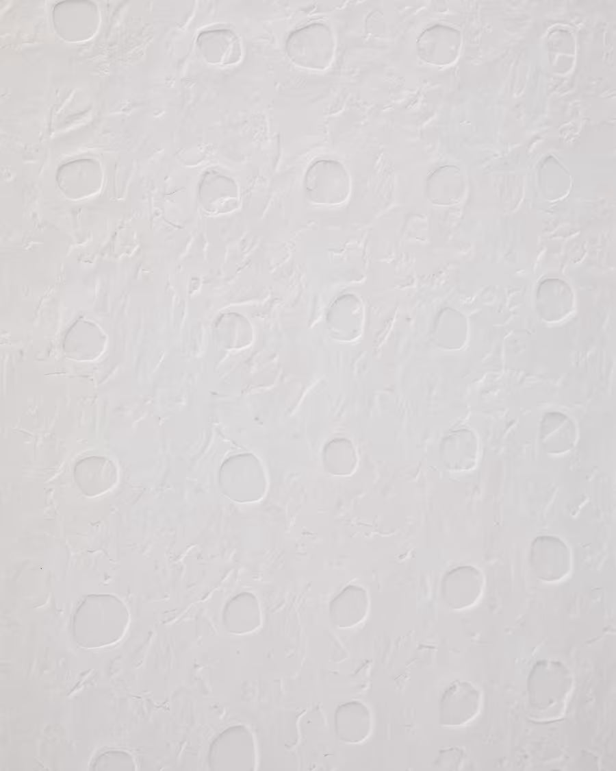Olvin abstract picture on white recycled paper 104 x 124cm