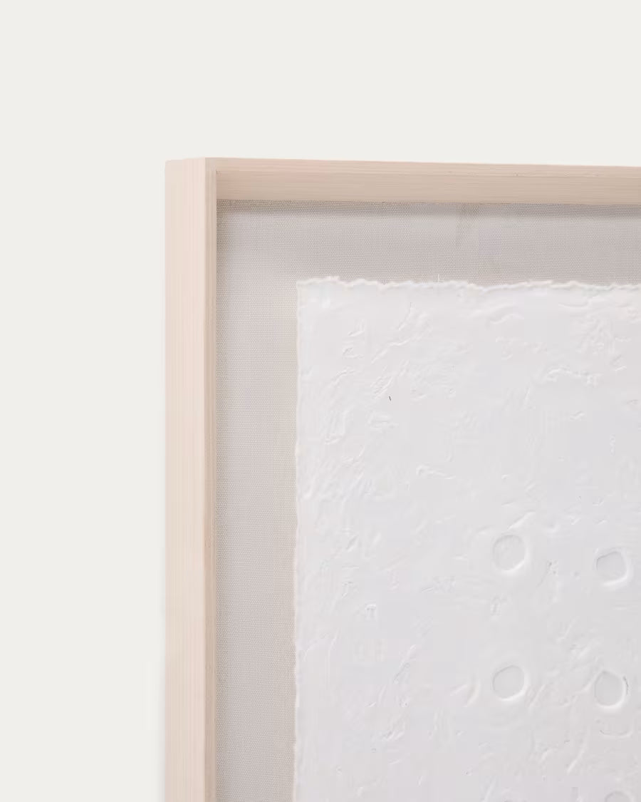 Olvin abstract picture on white recycled paper 94 x 74 cm