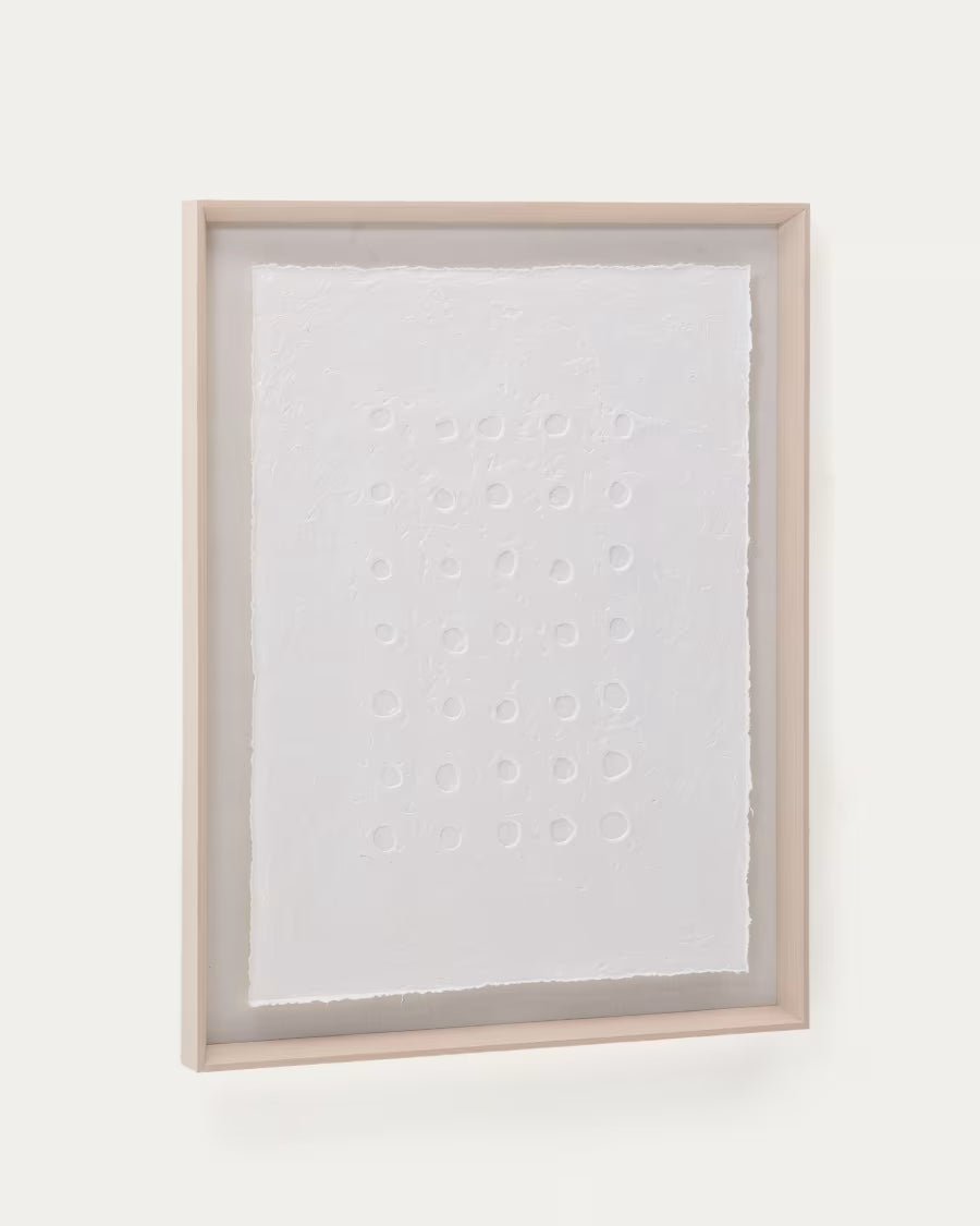 Olvin abstract picture on white recycled paper 94 x 74 cm