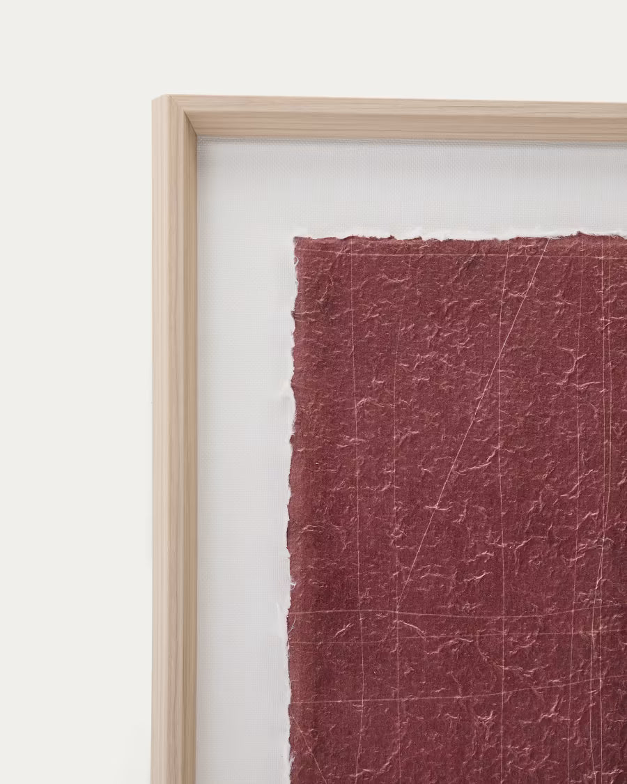 Durkan maroon picture on recycled paper 30 x 40cm