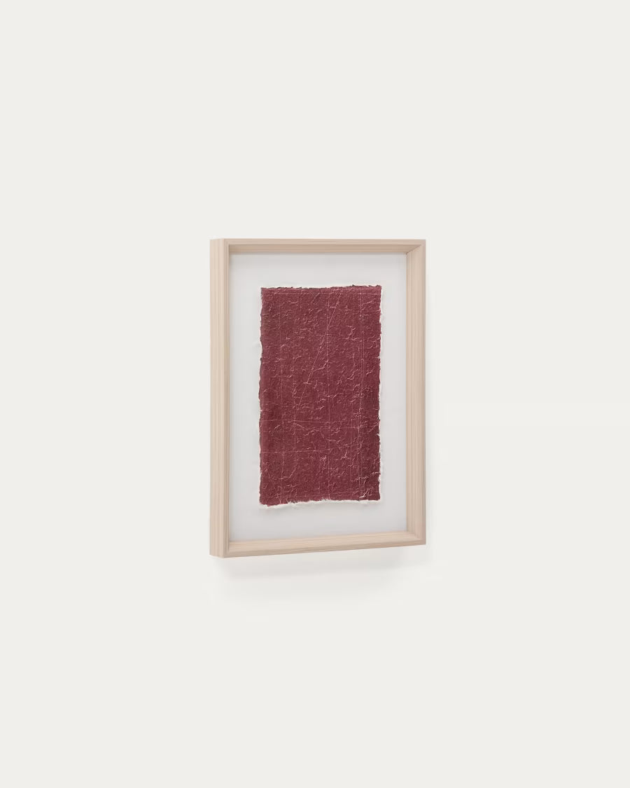 Durkan maroon picture on recycled paper 30 x 40cm