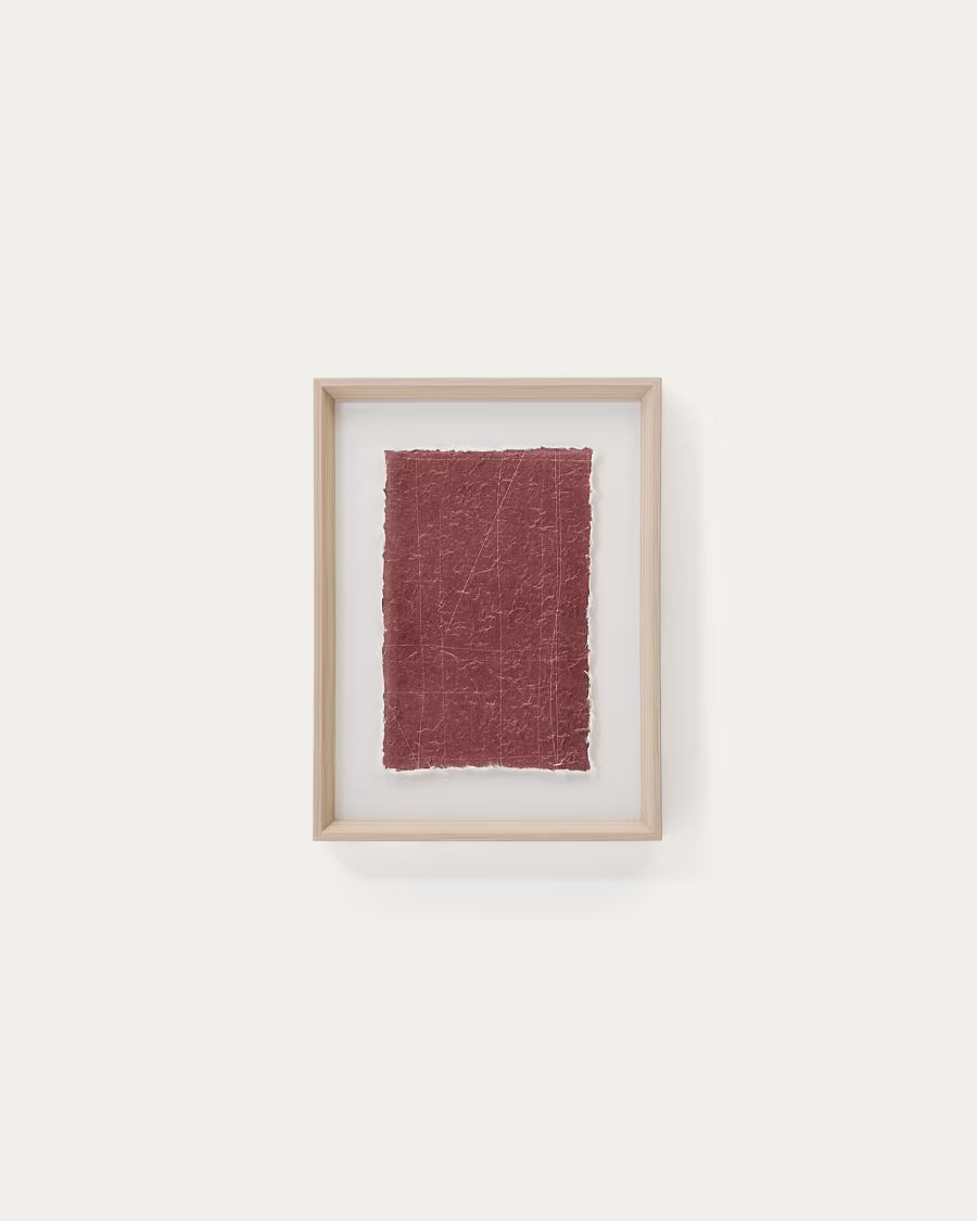 Durkan maroon picture on recycled paper 30 x 40cm