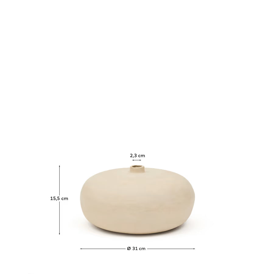 Nivala papier-mache vase 15.5cm.