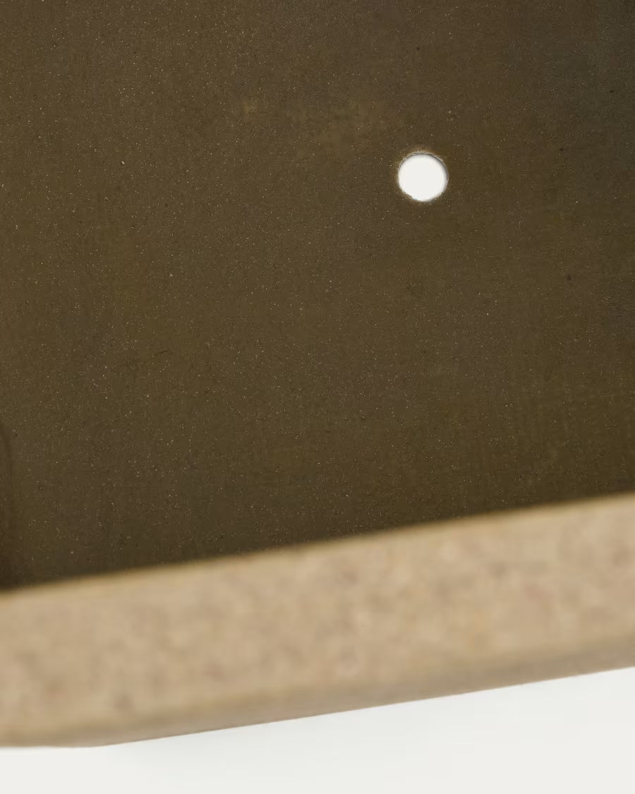 Set of 2 Minoa tall planters with mustard stone effect 44 x 44 cm