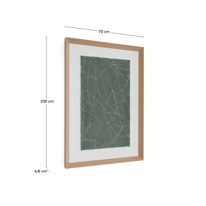 Durkan abstract picture on green recycled paper