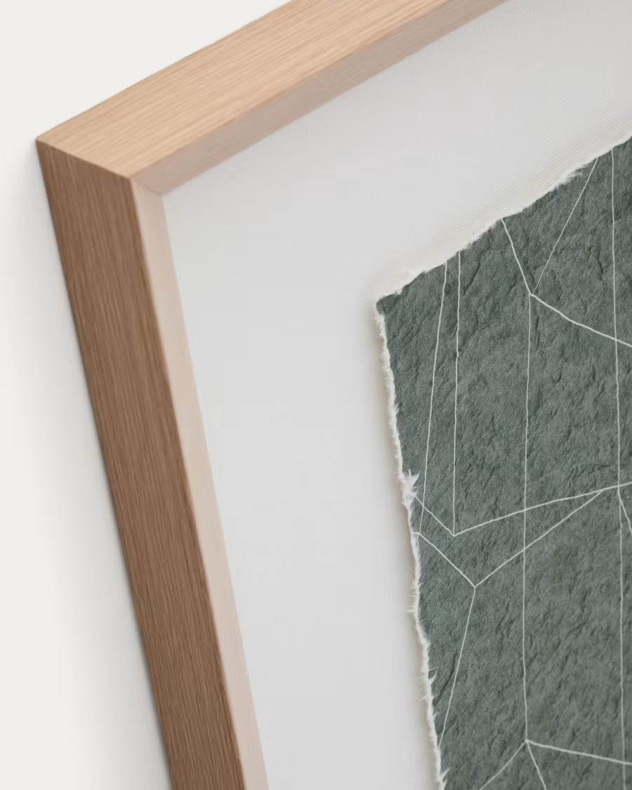 Durkan abstract picture on green recycled paper
