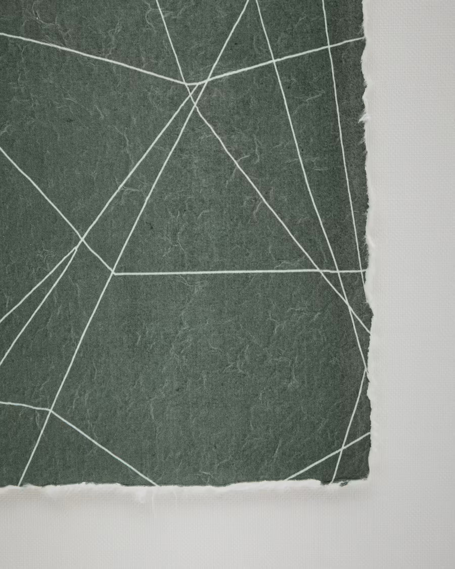 Durkan abstract picture on green recycled paper