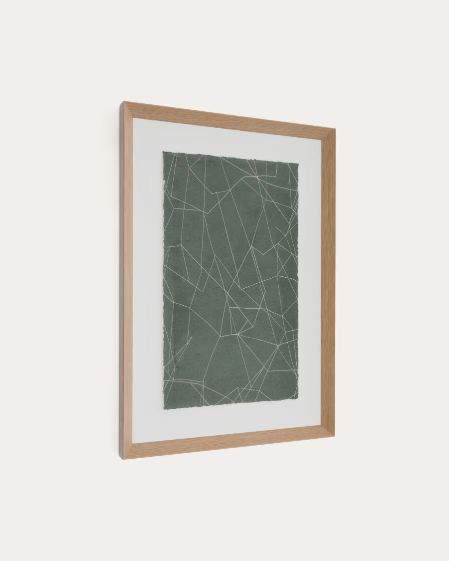 Durkan abstract picture on green recycled paper