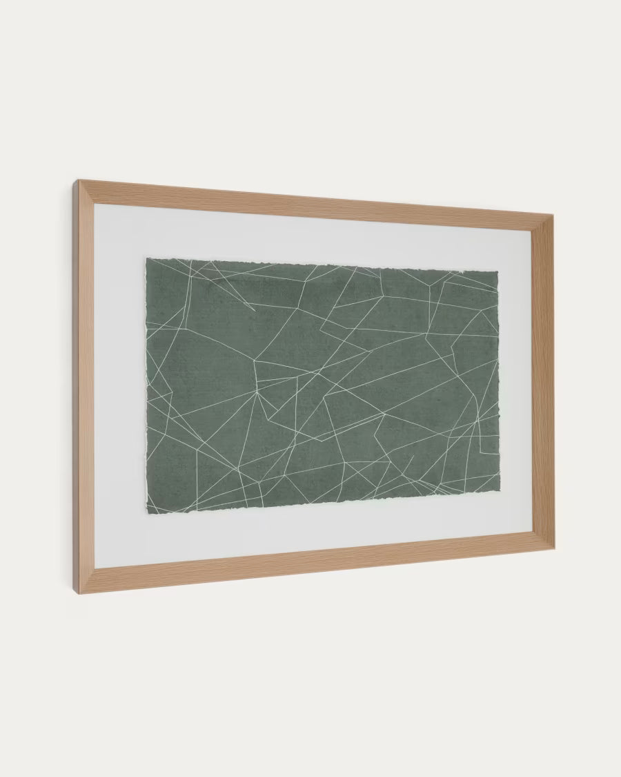 Durkan abstract picture on green recycled paper