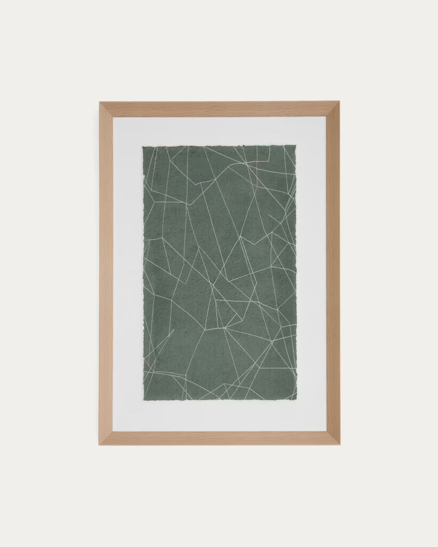 Durkan abstract picture on green recycled paper