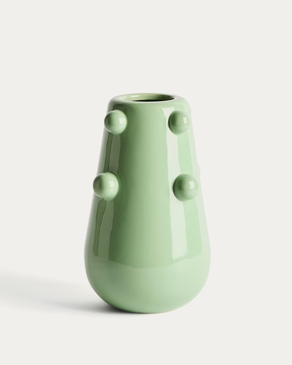 Odra vase in light green ceramic with glossy finish 25.5cm.
