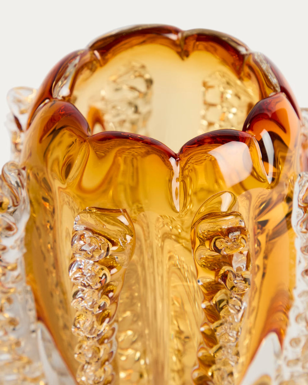 Nicora orange glass vase 23cm