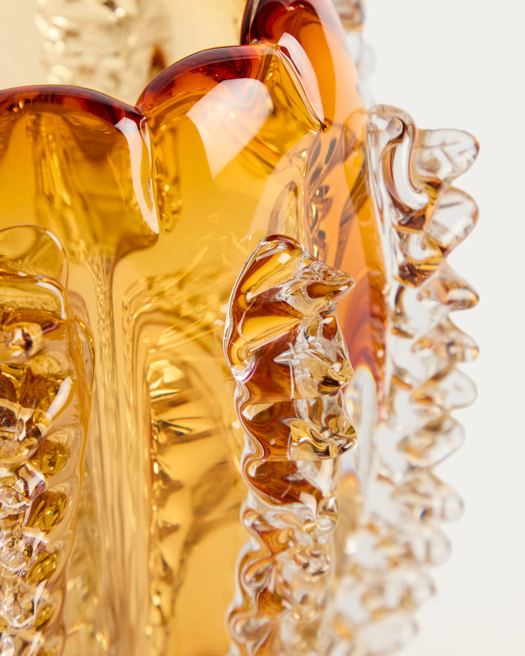 Nicora orange glass vase 23cm