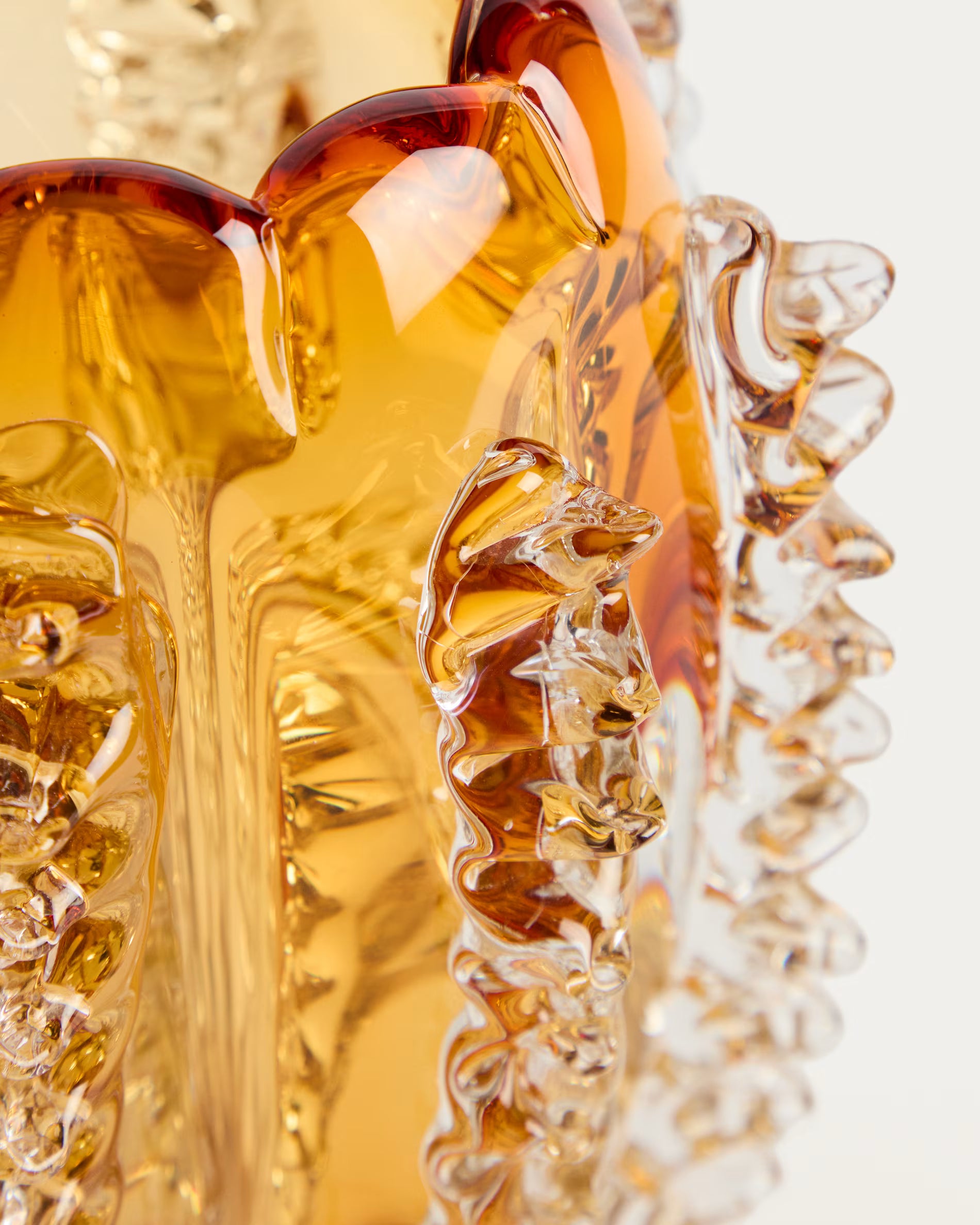Nicora orange glass vase 23cm