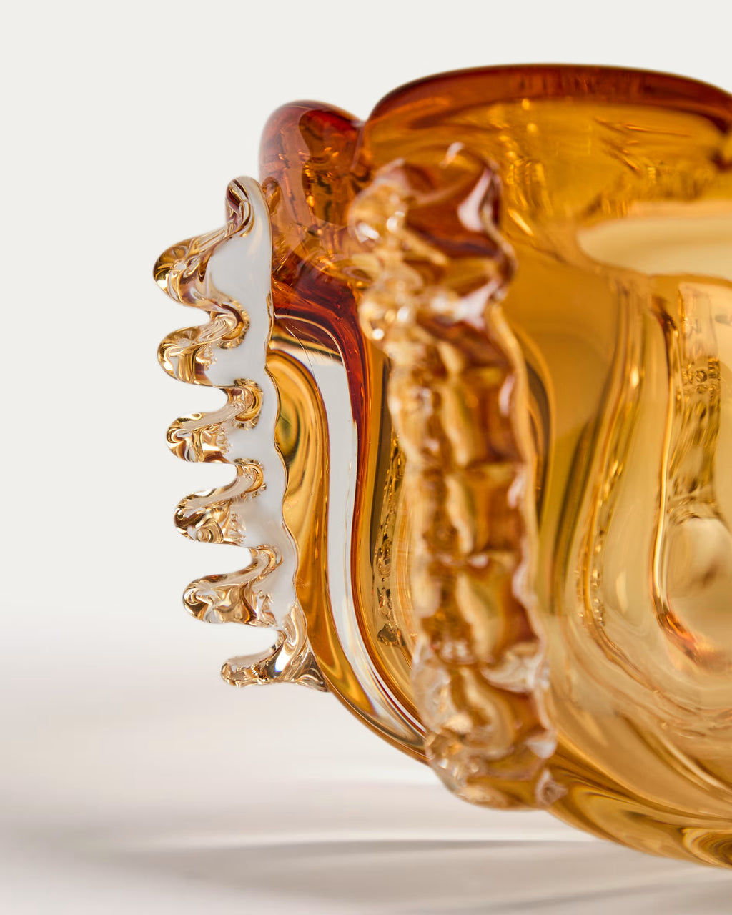 Nicora orange glass centerpiece Ø30cm