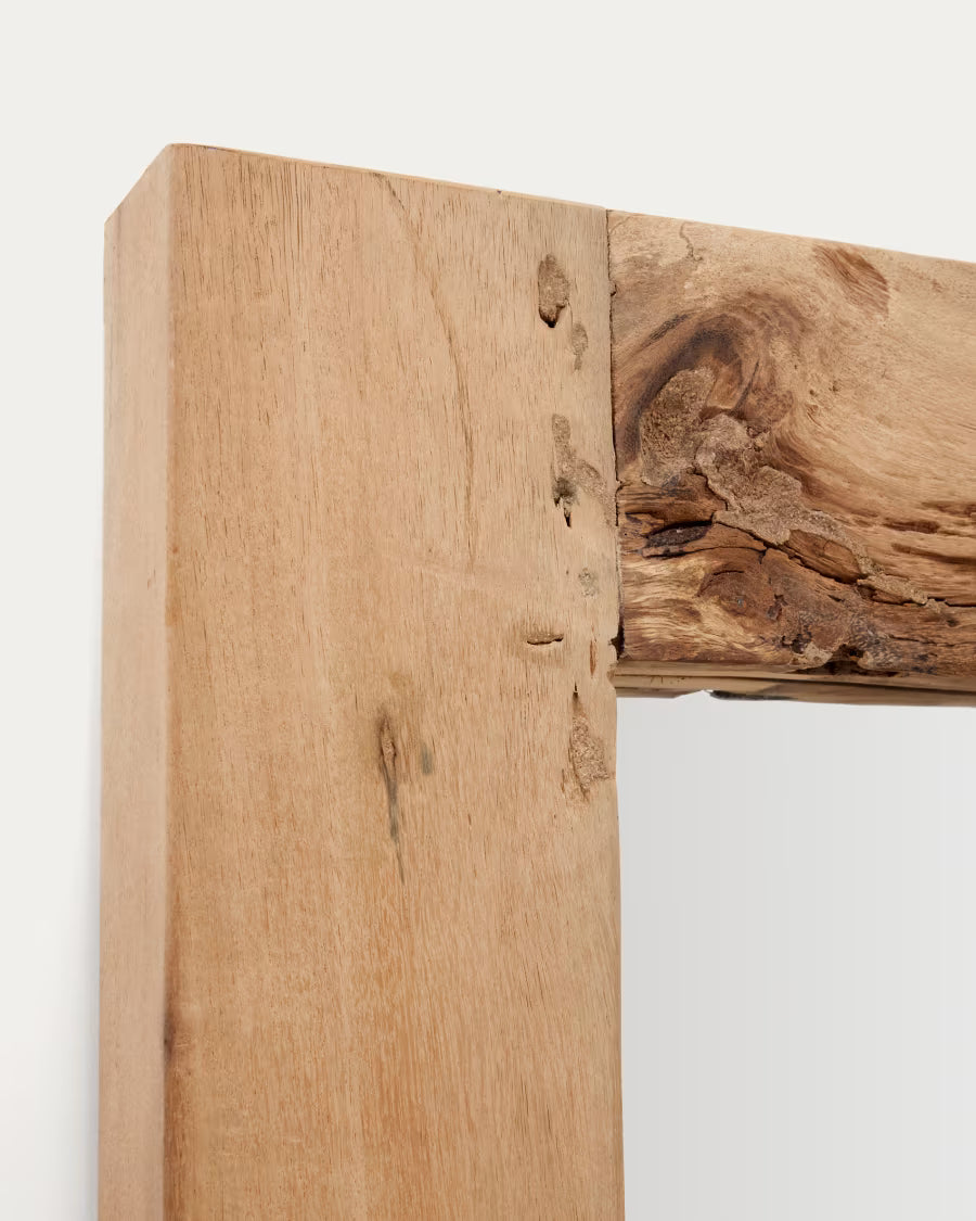 Maden wooden mirror with a natural finish 80 x 180 cm.