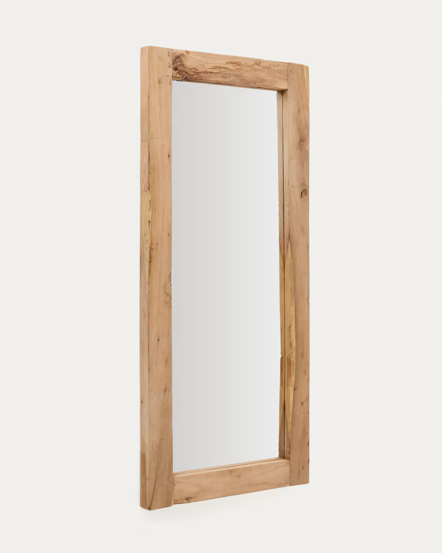 Maden wooden mirror with a natural finish 80 x 180 cm.