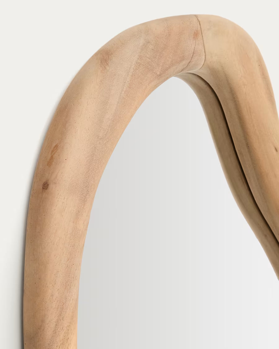 Selem mungur wood mirror with natural finish