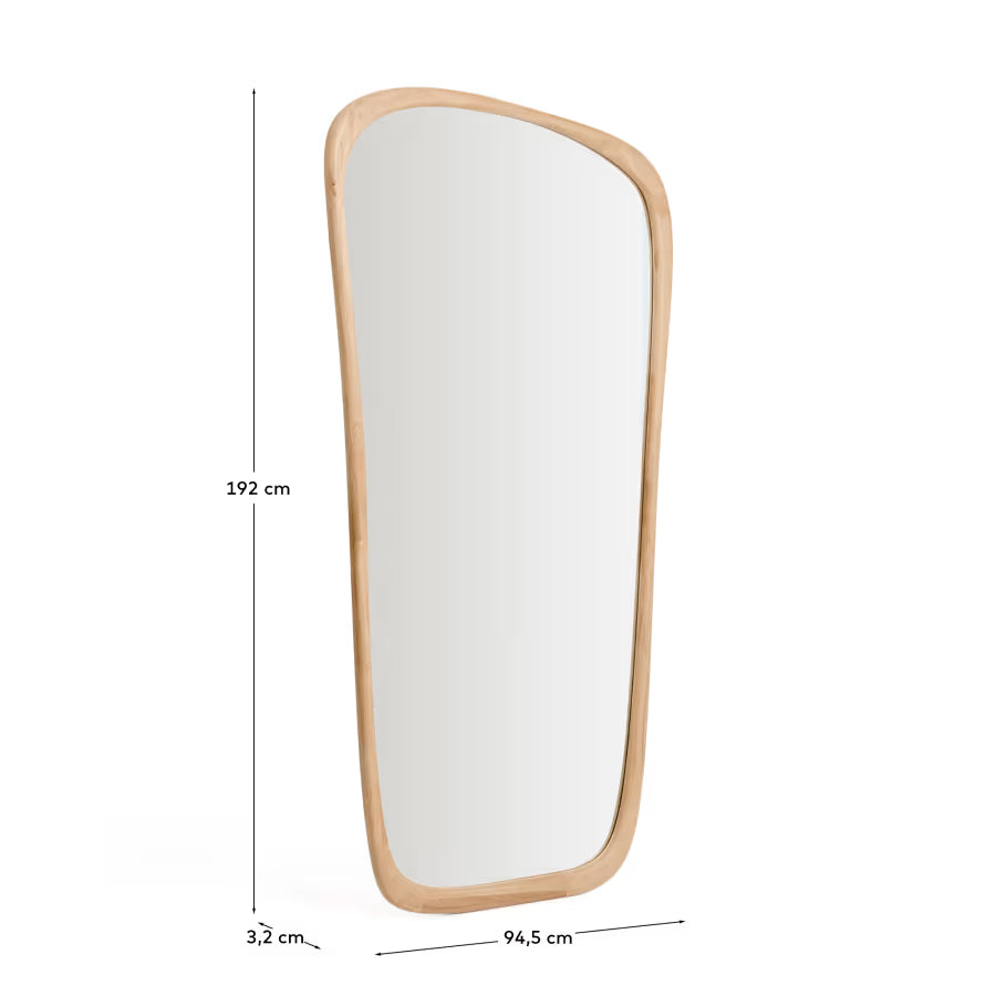 Alura teak wood mirror 94.6 x 192.1cm FSC 100%.