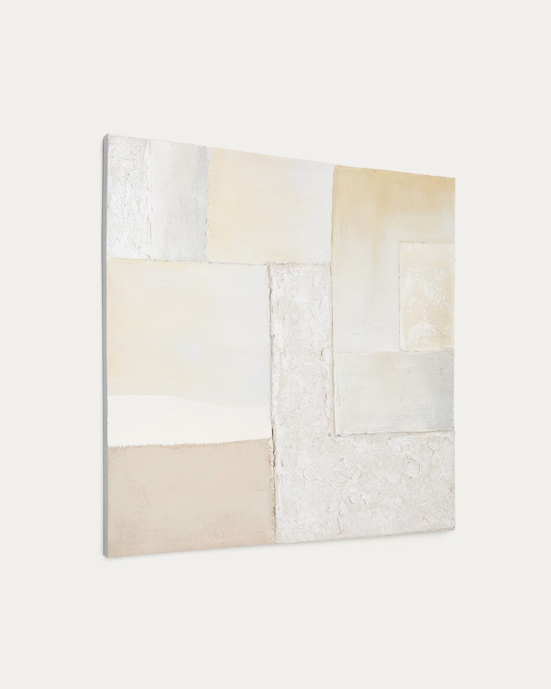 Pineda abstract canvas in white 95x95cm
