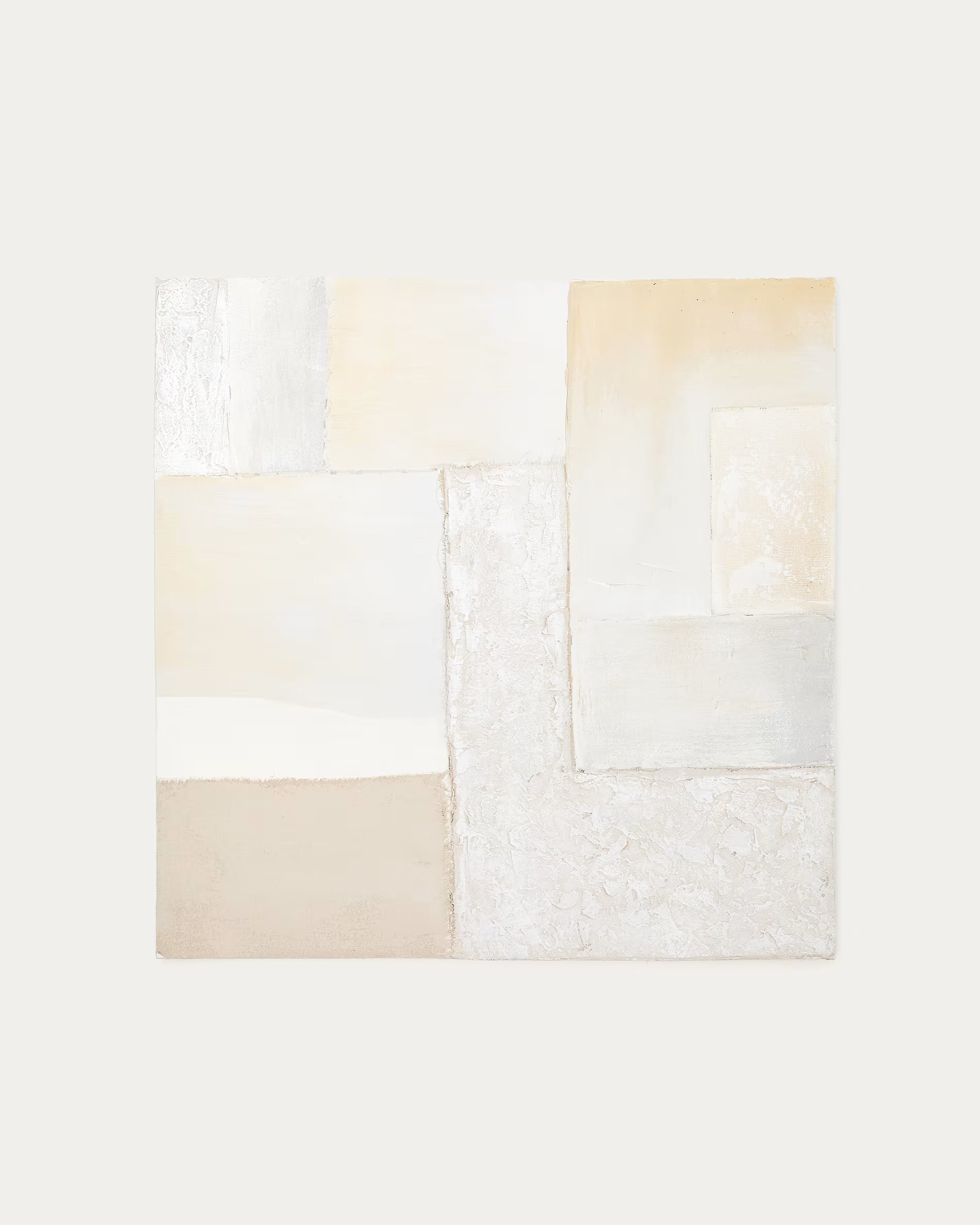 Pineda abstract canvas in white 95x95cm