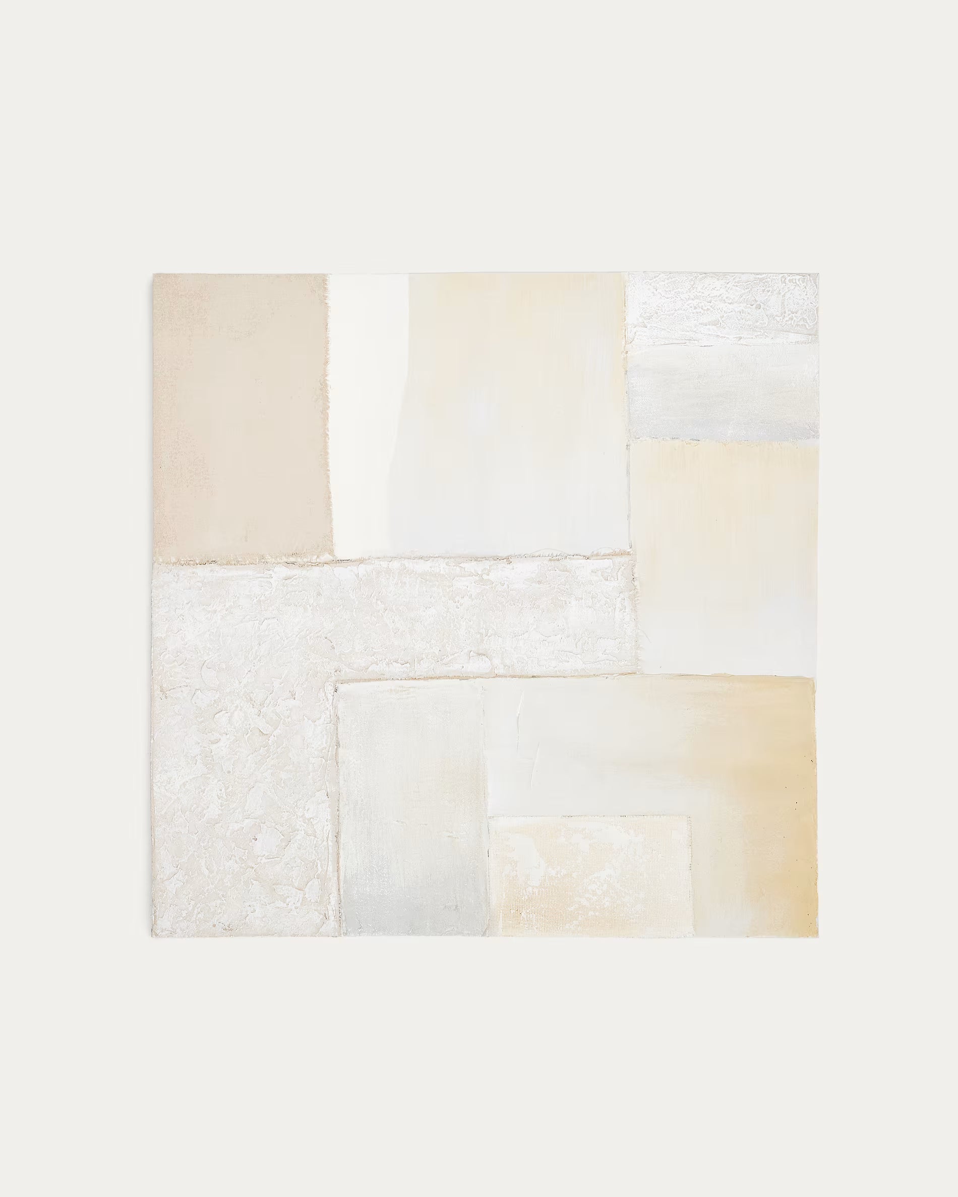 Pineda abstract canvas in white 95x95cm