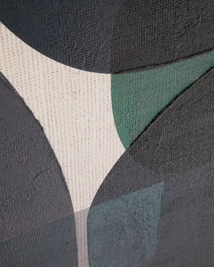 Nemsa Blue and Green Abstract Canvas, 100 x 80cm, wall décor