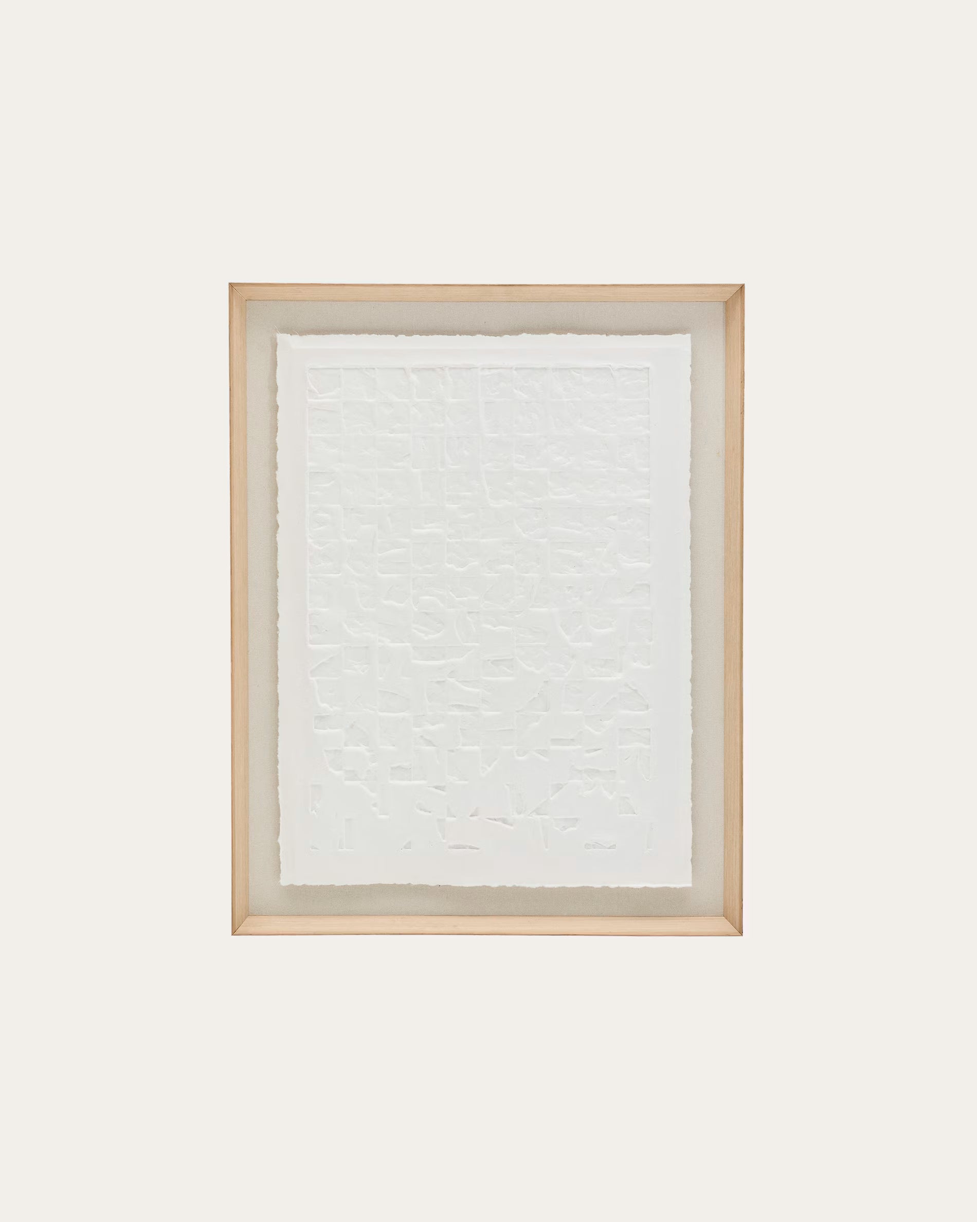 Annia white, papier mâché picture 90x70cm