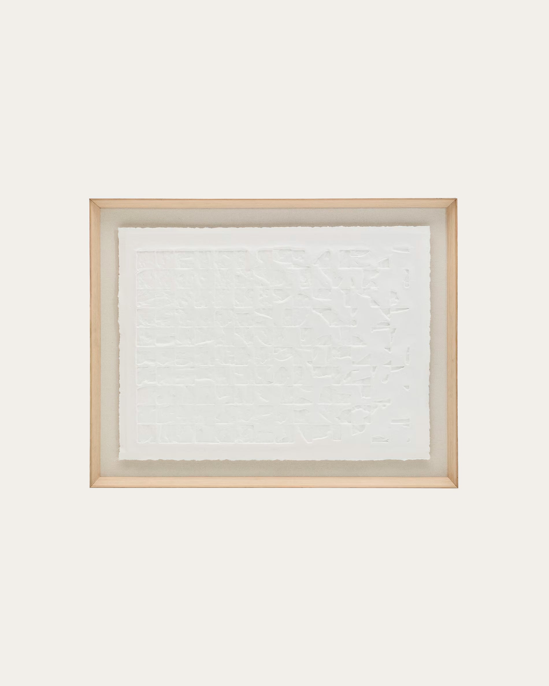 Annia white, papier mâché picture 90x70cm