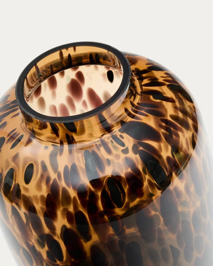 Panth Brown Glass Vase, 25.5cm