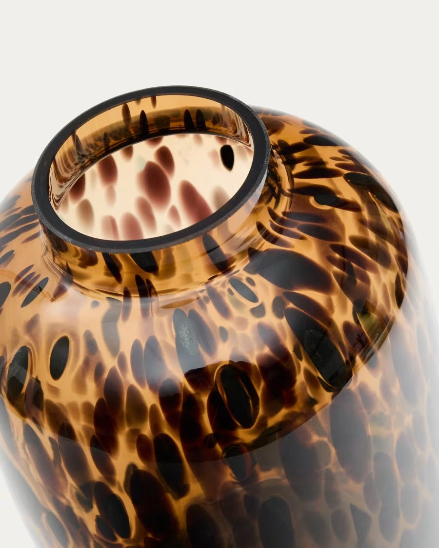 Panth Brown Glass Vase, 30cm