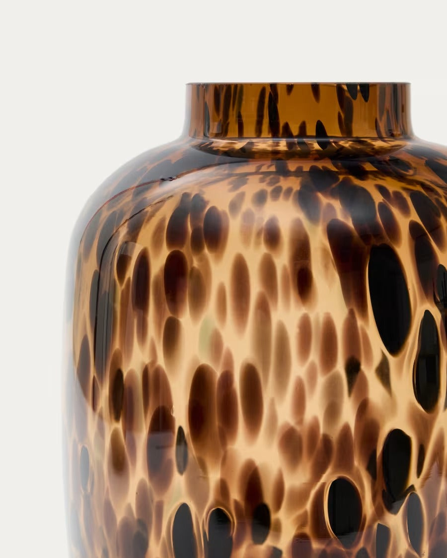 Panth Brown Glass Vase, 25.5cm